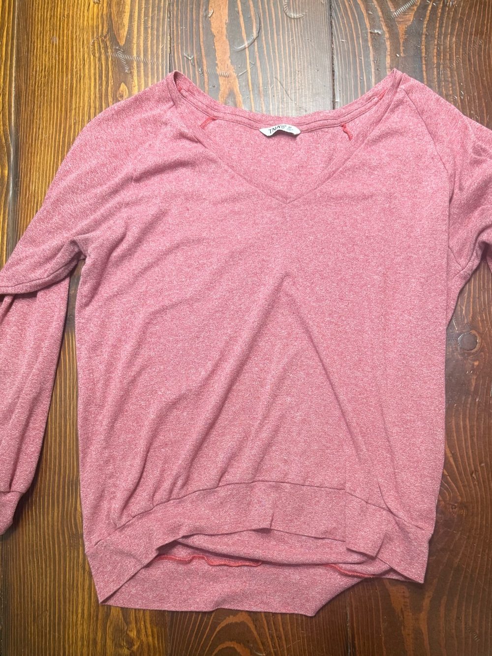 TNA Dusty Rose V-Neck Lightweight Sweatshirt